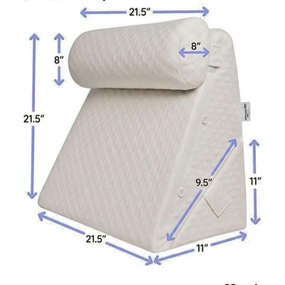 NEW SEALED Flexicomfort 3PC Memory Foam Bed Wedge Pillow Set Adjustable